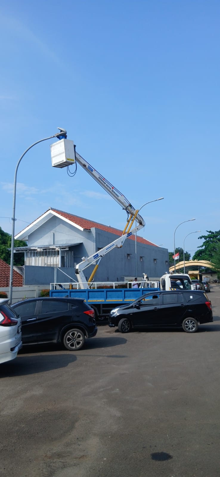 Kegiatan penerangan jalan umum(PJU)Dinas Perhubungan Kota serang melalukan  Pergantian lampu di link. Kantor PUPR jl. Tb suwandi 7 titik Panel/gardu tagihannya ke dishub