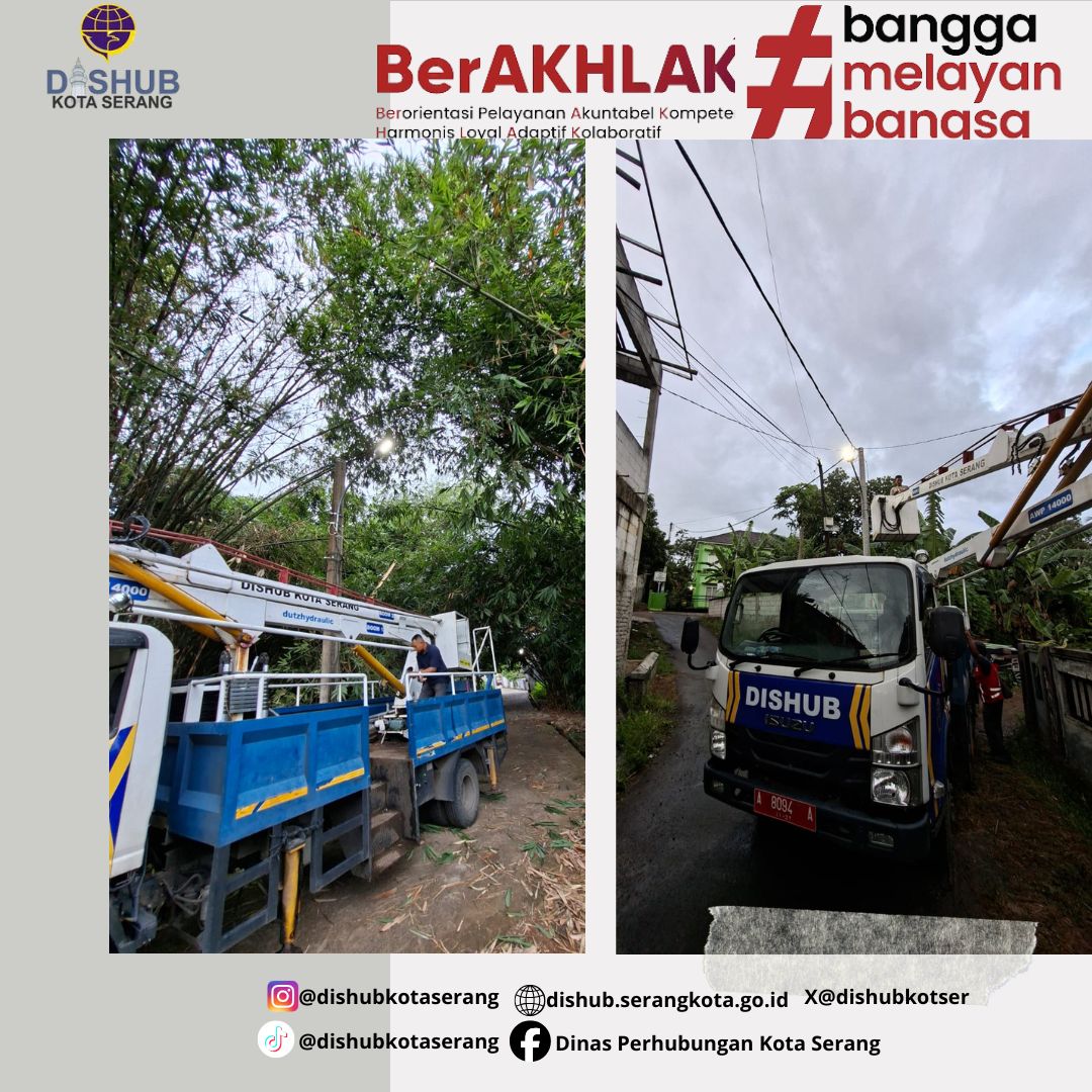 Kegiatan  Perbaikan Penerangan jalan umum Dinas Perhubungan Kota Serang Pemasangan lampu dan komponennya 2 titik kp. Cijengkol dan depan kantor KUA cipocok jaya