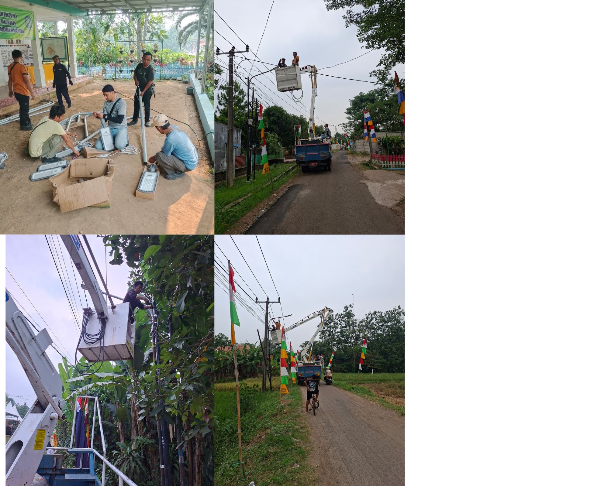 kegiatan penerangan jalan umum(PJU)Dinas Perhubungan Kota Serang Pemasangan pju baru 5 titik serta penarikan jaringan di kel. Cigoong walantaka