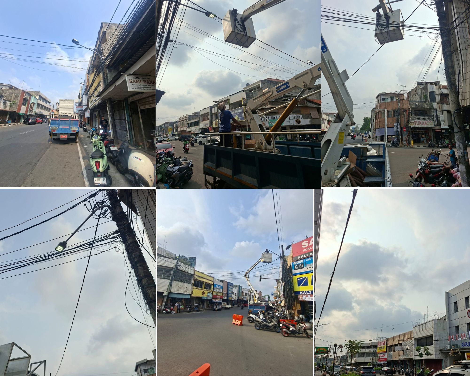Kegiatan Penerangan jalan umum(PJU)Dinas Perhubungan Kota Serang Pergantian lampu 2 titik dan perbaikan jaringan trabel lokasi pocis dan   jl. Maulana hasanudin pasar lama