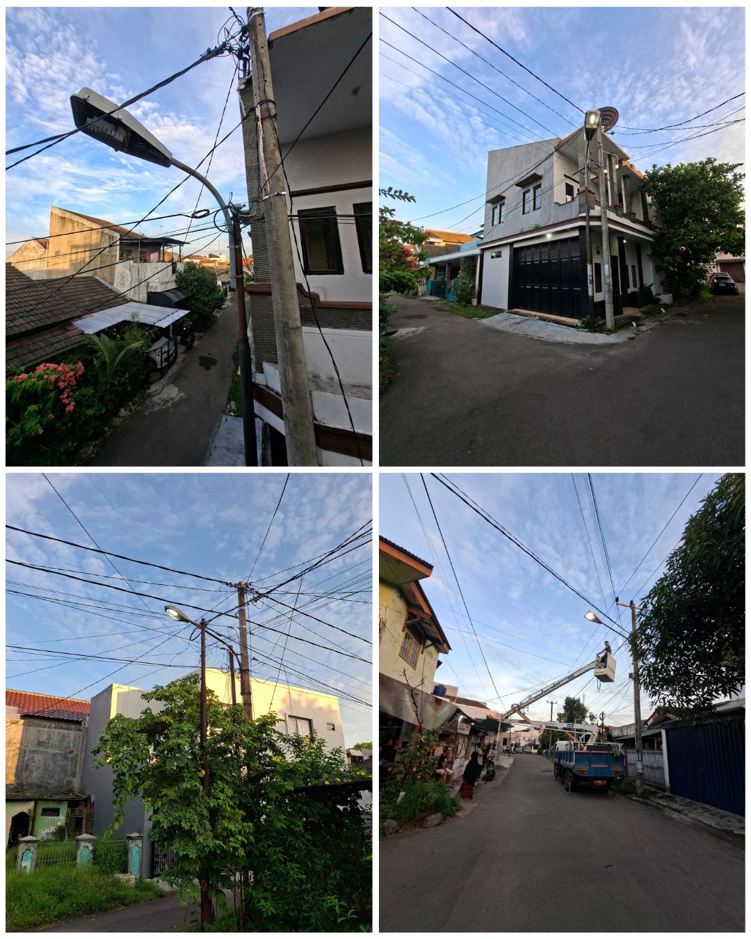 Kegiatan penerangan jalan umum(PJU)Dinas Perhubungan Kota Serang Pergantian lampu 2 titik dan 1 titik pemasanga baru lampu Lokasi Lopang Indah