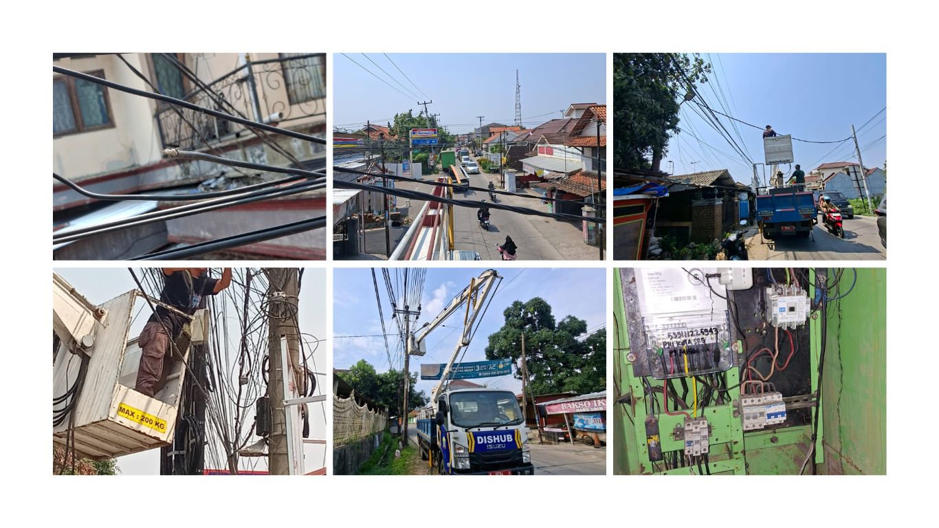 kegiatan penerangan jalan umum(PJU)Dinas Perhubungan Kota Serang Perbaikan jaringan trabel dan pergantian lampu 1 titik lampu bekas. kabel sudah pada rapuh lokasi  kelapa 2