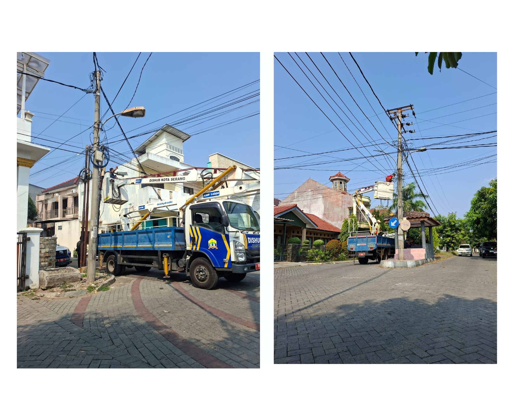 kegiatan penerangan jalan umum(PJU)Dinas Perhubungan Kota Serang Pergantian lampu 2 titik lokasi Widia asri