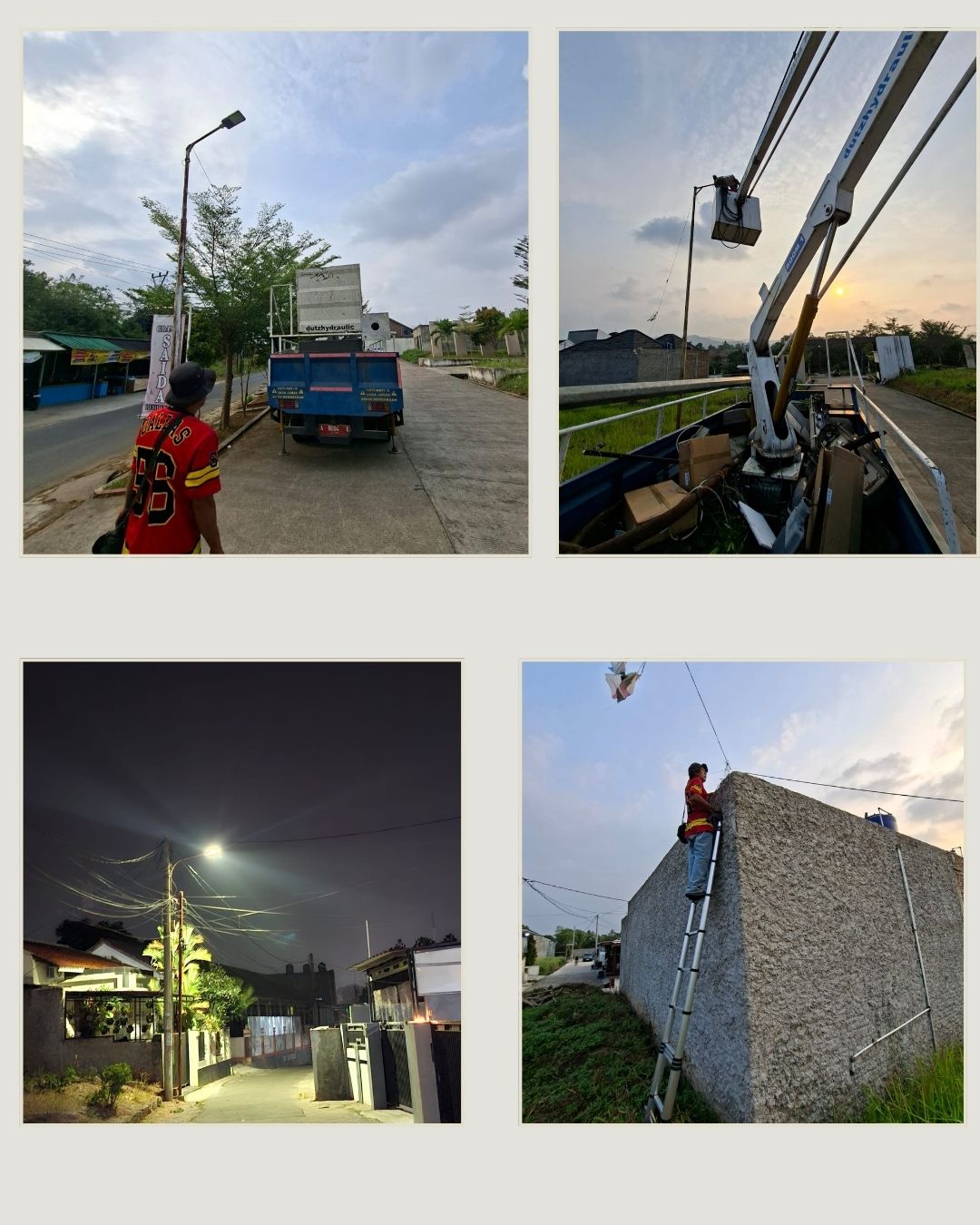kegiatan penerangan jalan umum(PJU)Dinas Perhubungan Kota Serang Pergantian lampu 3 titik dan penarikan jaringan lokasi grand saida