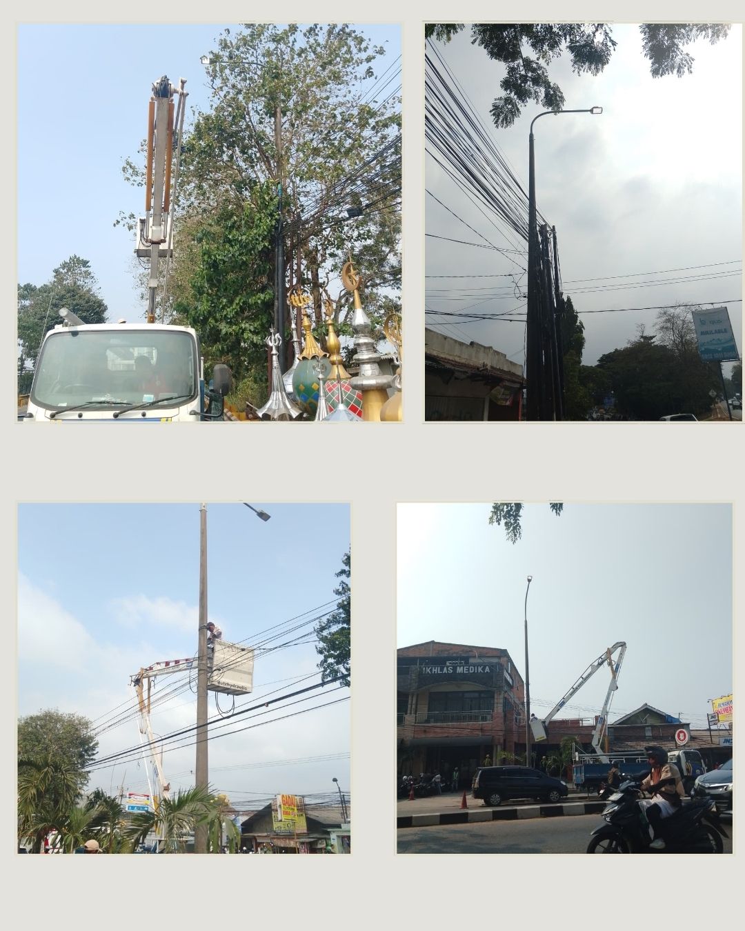 kegiatan penerangan jalan umum(PJU)Dinas Perhubungan Kota Serang Perbaikan jaringan lokasi  jl serang jkt depan untirta dan dr uniba k tugu debus