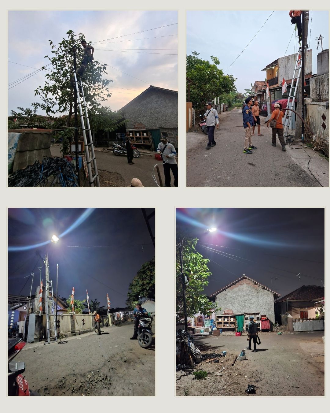 Kegiatan Penerangan jalan umum(PJU)Dinas Perhubungan Kota Serang Pemasangan pju baru 2 titik dan penarikan jaringan lokasi  kp. Sumur putat lokasi