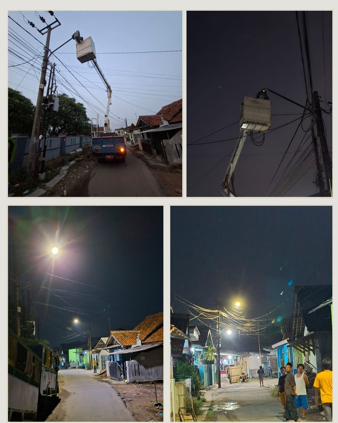 kegiatan penerangan jalan umum(PJU)Dinas Perhubungan Kota Serang kegiatan Pergantian lampu 3 titik lokasi Kp.Cilampang