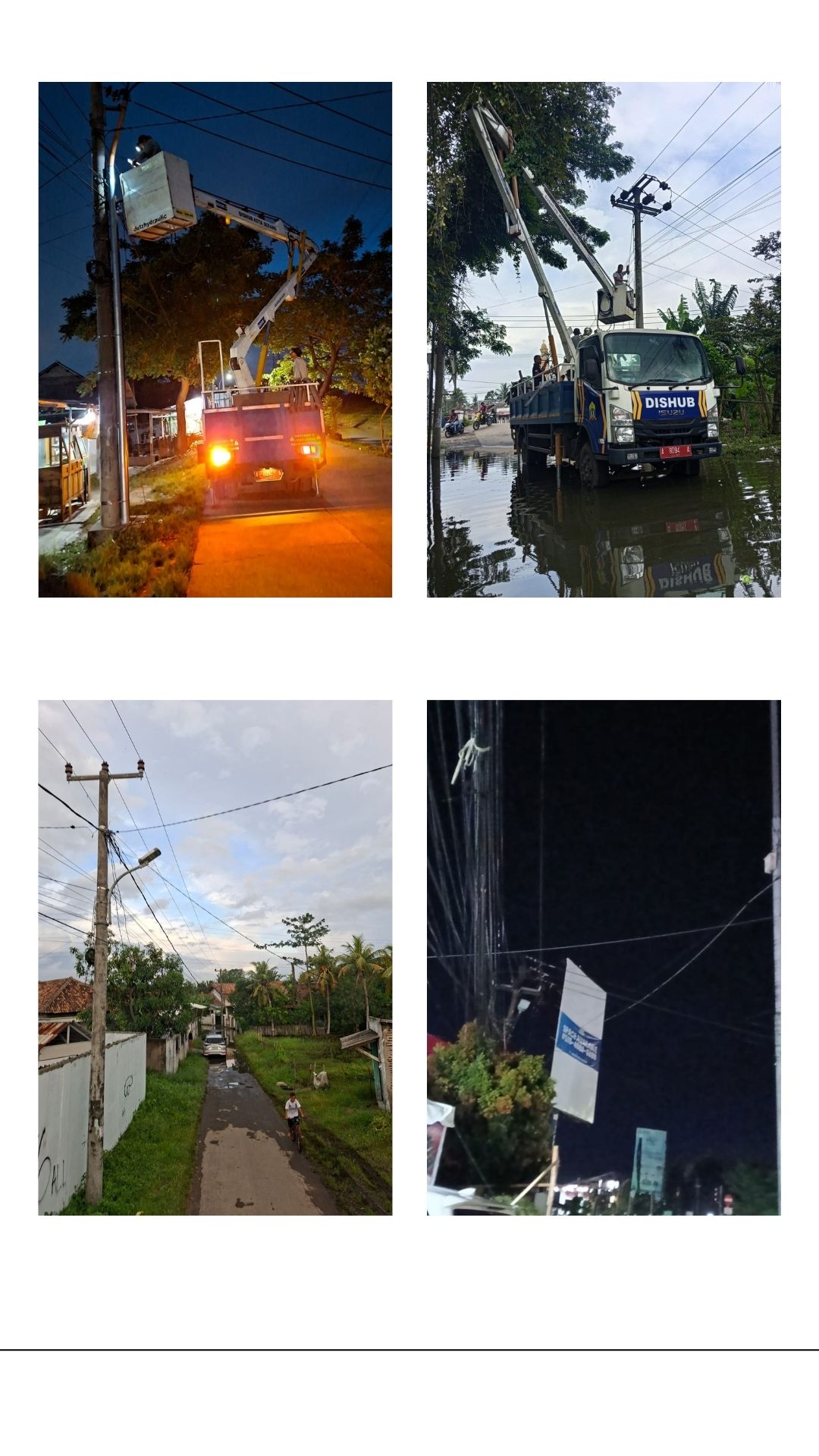 perbaikan penerangan jalan umum(PJU)Dinas Perhubungan Kota Serang Pemasangan baru 6 titik lampu dan jaringan 500 meter di kp. Priyai dukuh